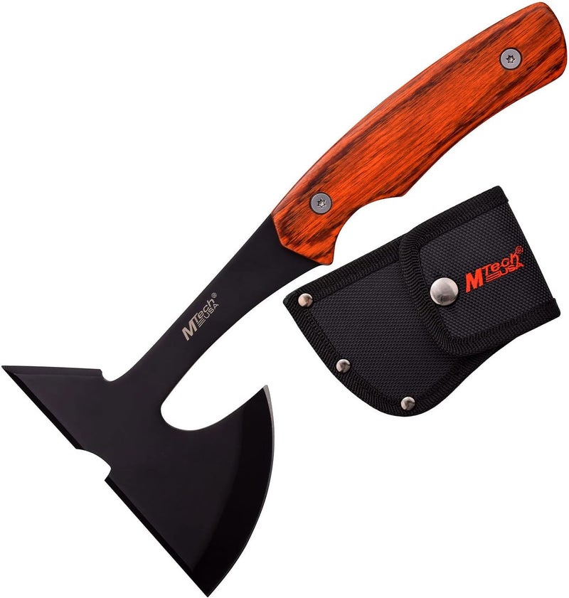 MTECH USA MT-600 Series Axe, Black Blade, Pakkawood Handle, 9 Inches Overall - Image 1
